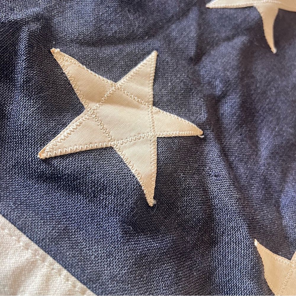 VTG XL 48 Stars American Flag Hand Stitched Stars Cotton 113.5x53.5” - Picture 2 of 16